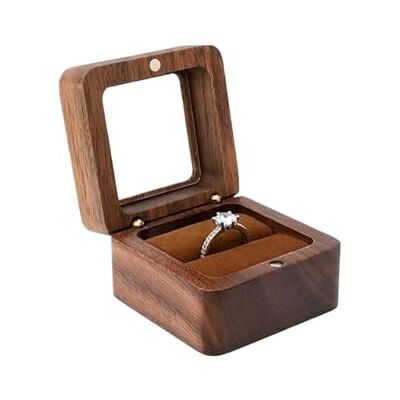 GMGQJST Boîte à bijoux en bois avec support intérieur doux pour ranger des bijoux, organisateur de bijoux avec fente individuelle/double, style vintage, One Size GMGQJST Boîte à bijoux en bois avec support intérieur doux pour ranger des bijoux, organisateur de bijoux avec fente individuelle/double, style vintage, One Size