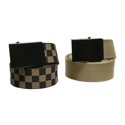 Urban Classics Lot de 2 Ceintures en Toile Solide Ceinture Mixte Urban Classics Lot de 2 Ceintures en Toile Solide Ceinture Mixte