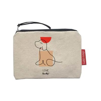 hello-bags . Porte-Monnaie/Portefeuille/Porte-Cartes Extérieur: 100% Coton avec Fermeture éclair et Doublure intérieure. Comprend Une enveloppe Kraft Cadeau Mod: LOVEBARKS. Couleur : Écru/Noir. 14x10, hello-bags . Porte-Monnaie/Portefeuille/Porte-Cartes Extérieur: 100% Coton avec Fermeture éclair et Doublure intérieure. Comprend Une enveloppe Kraft Cadeau Mod: LOVEBARKS. Couleur : Écru/Noir. 14x10,