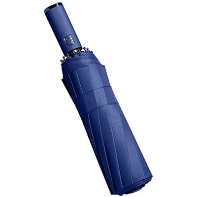 JICAIXIAYA Parapluie pliable coupe-vent, 12 baleines, parapluie de voyage automatique, léger, anti-UV, robuste, compact, à séchage rapide, facile à transporter, Bleu marine 2. JICAIXIAYA Parapluie pliable coupe-vent, 12 baleines, parapluie de voyage automatique, léger, anti-UV, robuste, compact, à séchage rapide, facile à transporter, Bleu marine 2.