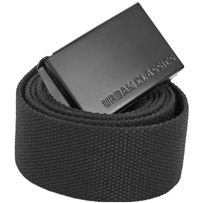 Urban Classics Ceinture longue en toile unisexe, Noir (00007)., taille unique Urban Classics Ceinture longue en toile unisexe, Noir (00007)., taille unique