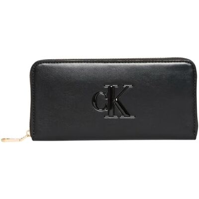 Calvin Porte-monnaie long zippé pour femme avec logo Noir Taille unique Calvin Porte-monnaie long zippé pour femme avec logo Noir Taille unique