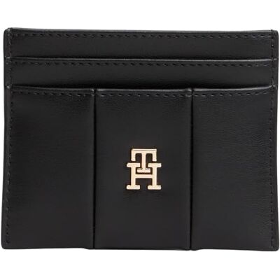 Tommy Hilfiger TH ICON Porte-cartes matelassé AW0AW17745 pour femme, noir (noir), taille unique, Noir (noir), taille unique Tommy Hilfiger TH ICON Porte-cartes matelassé AW0AW17745 pour femme, noir (noir), taille unique, Noir (noir), taille unique