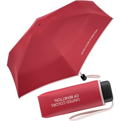 United Benetton Ultra Mini Parapluie de poche plat solide, Rose Virtual, 88 cm United Benetton Ultra Mini Parapluie de poche plat solide, Rose Virtual, 88 cm