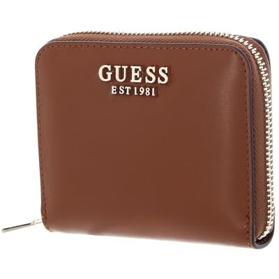 GUESS Laurel SLG Small Zip Around, Portefeuille Femme, Cognac, Taille unique GUESS Laurel SLG Small Zip Around, Portefeuille Femme, Cognac, Taille unique