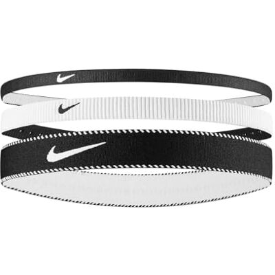 NIKE Flex Classic MW Headbands 3PK Bandes élastiques Diverses Amplitudes pour Cheveux Sport W/B (3 unités) NIKE Flex Classic MW Headbands 3PK Bandes élastiques Diverses Amplitudes pour Cheveux Sport W/B (3 unités)