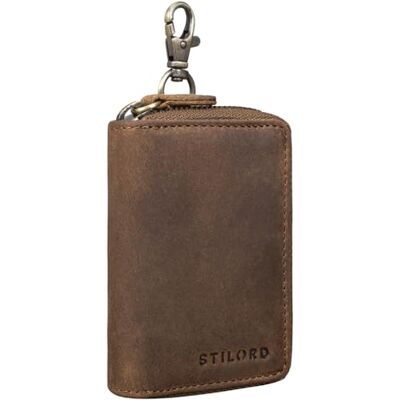 STILORD "Emory" Etui Clé Cuir avec Porte-Cartes RFID Porte-Clés Etui à Cartes de Crédit Vintage Cuir Véritable Couleur:marron moyen STILORD "Emory" Etui Clé Cuir avec Porte-Cartes RFID Porte-Clés Etui à Cartes de Crédit Vintage Cuir Véritable Couleur:marron moyen