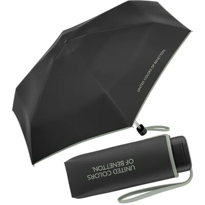 United Benetton Parapluie de poche Ultra Mini Flat Solid, Black-iceberg Green, 88 cm United Benetton Parapluie de poche Ultra Mini Flat Solid, Black-iceberg Green, 88 cm