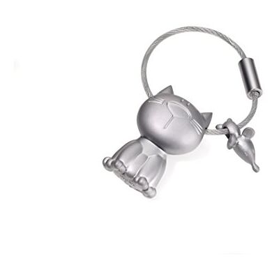TROIKA KR14-20 Katz + MAUS Porte-clés Chat et Souris, Fonte métallique, Mat TROIKA KR14-20 Katz + MAUS Porte-clés Chat et Souris, Fonte métallique, Mat