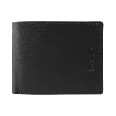 Laura Biagiotti Portefeuille Homme Cuir Véritable Noir Intérieur Multicolore, Compact, Boîte Cadeau Laura Biagiotti Portefeuille Homme Cuir Véritable Noir Intérieur Multicolore, Compact, Boîte Cadeau