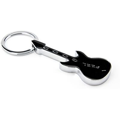 TROIKA Porte-clés I FEEL GOOD KR9-02/BK Guitare avec inscription « I FEEL GOOD' » Musique, instrument, guitare sirène Métal/émail Original de , Noir, 10,7cm, Porte-clés TROIKA Porte-clés I FEEL GOOD KR9-02/BK Guitare avec inscription « I FEEL GOOD' » Musique, instrument, guitare sirène Métal/émail Original de , Noir, 10,7cm, Porte-clés