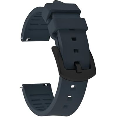TLCBAZCF FKM Bracelet intelligent à libération rapide en caoutchouc souple de 18, 19, 20, 21, 22, 23 et 24 mm Compatible avec la ceinture Omega Tissot, Boucle bleue-noire, 22mm TLCBAZCF FKM Bracelet intelligent à libération rapide en caoutchouc souple de 18, 19, 20, 21, 22, 23 et 24 mm Compatible avec la ceinture Omega Tissot, Boucle bleue-noire, 22mm