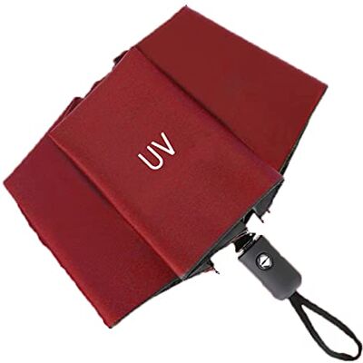 JICAIXIAYA Parapluie Pliable Anti UV Automatique Allumé Et Off, Parapluie Séchage Rapide Compact Et Léger Durable Coupe-Vent pour Pluvieux Ou Ensoleillé Voyage, rouge JICAIXIAYA Parapluie Pliable Anti UV Automatique Allumé Et Off, Parapluie Séchage Rapide Compact Et Léger Durable Coupe-Vent pour Pluvieux Ou Ensoleillé Voyage, rouge