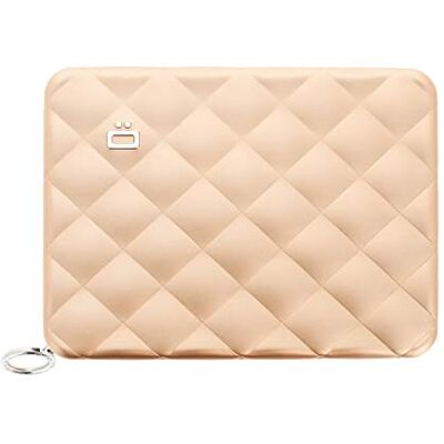 ÖGON -DESIGNS- OGON Portefeuille en Aluminium matelassé pour Femmes Format passeport Le Lady Case Large Capacité de 15 cartes, passeport, pièces et billets Protection anti-RFID (Rose Gold) ÖGON -DESIGNS- OGON Portefeuille en Aluminium matelassé pour Femmes Format passeport Le Lady Case Large Capacité de 15 cartes, passeport, pièces et billets Protection anti-RFID (Rose Gold)