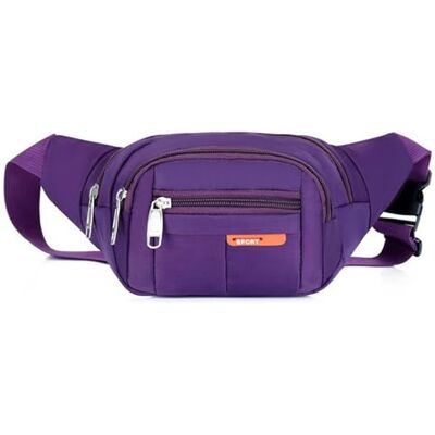SHANBOYU Sac banane 4 poches pour homme et femme Grande capacité Pour le sport, la marche, la course, la randonnée, le cyclisme, les voyages, violet, A SHANBOYU Sac banane 4 poches pour homme et femme Grande capacité Pour le sport, la marche, la course, la randonnée, le cyclisme, les voyages, violet, A