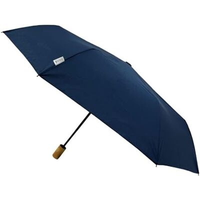 SMATI Parapluie Homme et Femme en Tissu Recyclé Objet écologique Solide Anti Vent Automatique Ouverture Fermeture Parapluie Pliant Compact Voyage, BLEU MARINE, Taille unique SMATI Parapluie Homme et Femme en Tissu Recyclé Objet écologique Solide Anti Vent Automatique Ouverture Fermeture Parapluie Pliant Compact Voyage, BLEU MARINE, Taille unique
