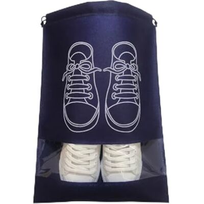UBOHUZ Lot de 20 Sacs Rangement for Chaussures, Anti-poussière Non tissés, Voyage Portables for, Pochettes for pour Chaussures, Dark Blue, M, One Style UBOHUZ Lot de 20 Sacs Rangement for Chaussures, Anti-poussière Non tissés, Voyage Portables for, Pochettes for pour Chaussures, Dark Blue, M, One Style