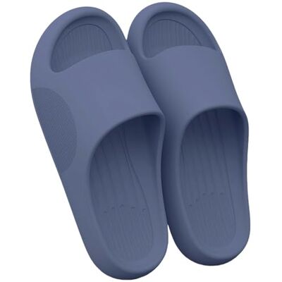 YYDPYZBD Pantoufles extra larges pour homme Sandales antidérapantes pour l'intérieur et l'extérieur Bleu foncé 40-41 (convient 39-40) YYDPYZBD Pantoufles extra larges pour homme Sandales antidérapantes pour l'intérieur et l'extérieur Bleu foncé 40-41 (convient 39-40)