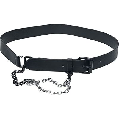 Urban Classics Imitation Leather Belt with Metal Chain Ceinture Mixte, Noir, L-XL Urban Classics Imitation Leather Belt with Metal Chain Ceinture Mixte, Noir, L-XL