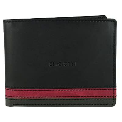 Laura Biagiotti Portefeuille Homme en Vrai Cuir Noir avec Porte-Monnaie et Boîte Cadeau Laura Biagiotti Portefeuille Homme en Vrai Cuir Noir avec Porte-Monnaie et Boîte Cadeau