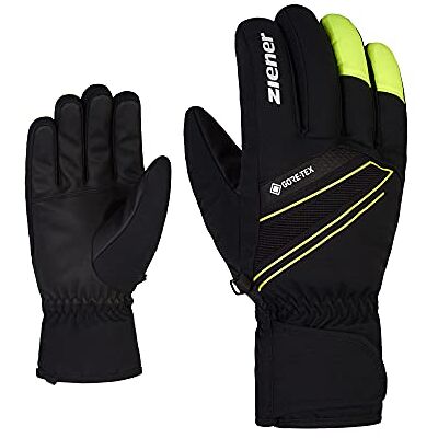 Ziener Gunar Gants de ski pour homme Imperméables, respirants, chauds, Gore-Tex, Black.Poison Yellow, 10 Ziener Gunar Gants de ski pour homme Imperméables, respirants, chauds, Gore-Tex, Black.Poison Yellow, 10