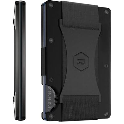 The Ridge Ridge Portefeuille pour homme – Portefeuille compact et minimaliste et porte-cartes avec poche avant protégée RFID pour homme avec sangle intégrée pour l'argent, Noir mat (titane), One Size, Hex Ridge The Ridge Ridge Portefeuille pour homme – Portefeuille compact et minimaliste et porte-cartes avec poche avant protégée RFID pour homme avec sangle intégrée pour l'argent, Noir mat (titane), One Size, Hex Ridge