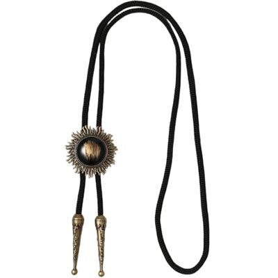 JewelryWe Cravate Bolo en onyx noir : cravate de cowboy réglable pour homme et femme, collier western amérindien, costume de cowgirl, Métal JewelryWe Cravate Bolo en onyx noir : cravate de cowboy réglable pour homme et femme, collier western amérindien, costume de cowgirl, Métal