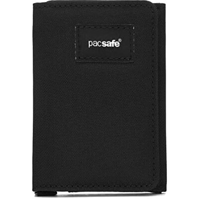 Pacsafe Rfidsafe Portefeuille à trois volets avec blocage RFID pour homme Noir Taille unique Pacsafe Rfidsafe Portefeuille à trois volets avec blocage RFID pour homme Noir Taille unique