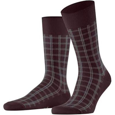 FALKE homme Modern Tailor chaussettes respirantes coton renforcées couture plate sans pression aux orteils motif tendance à carreaux pour vie quotidienne travail 1 paire FALKE homme Modern Tailor chaussettes respirantes coton renforcées couture plate sans pression aux orteils motif tendance à carreaux pour vie quotidienne travail 1 paire