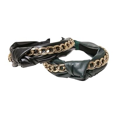 Urban Classics Alice Band with Chain 2-Pack Bandeau, Noir/Vert Bouteille, Taille Unique Mixte, Noir/Vert Bouteille, Taille unique Urban Classics Alice Band with Chain 2-Pack Bandeau, Noir/Vert Bouteille, Taille Unique Mixte, Noir/Vert Bouteille, Taille unique