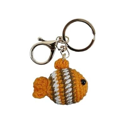 XUCZHAI Funny Shrimp Doll Crochet Keychain Handmaking Clown Fish Knitting Keyrings For Car Keys Accessories Cute Pendant XUCZHAI Funny Shrimp Doll Crochet Keychain Handmaking Clown Fish Knitting Keyrings For Car Keys Accessories Cute Pendant