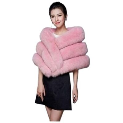 ZGCrumphant Châle de mariage doux et épais enveloppant gris noir rouge rose manteau accessoire femme fête formelle style rétro étole ZGCrumphant Châle de mariage doux et épais enveloppant gris noir rouge rose manteau accessoire femme fête formelle style rétro étole