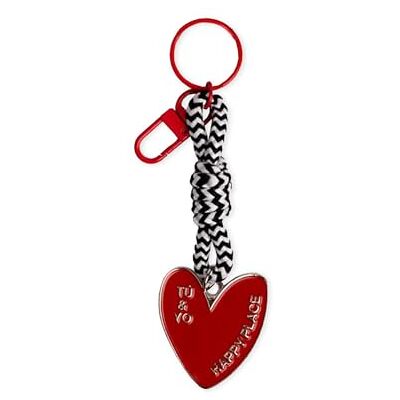 UO Porte-clés avec message toi et moi. Porte-clés amusant en métal avec motif de cœur couples. Accessoire personnalisé pour les amoureux., multicolore, Pequeño UO Porte-clés avec message toi et moi. Porte-clés amusant en métal avec motif de cœur couples. Accessoire personnalisé pour les amoureux., multicolore, Pequeño