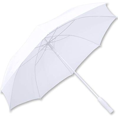 iX-brella Parapluie XXL en fibre de verre pour golf automatique Noir, Entièrement blanc iX-brella Parapluie XXL en fibre de verre pour golf automatique Noir, Entièrement blanc
