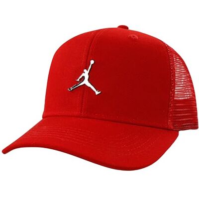 NIKE Jan Metal Jumpman Trucker Chapeau Rouge Taille unique NIKE Jan Metal Jumpman Trucker Chapeau Rouge Taille unique