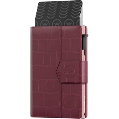ProWallet Porte Carte Plus 8 Emplacements Fentes pour Cartes et Monnaie Porte Carte Zippé RFID Petit Porte Carte de Crédit Portefeuille Élégant (Croco Bordeaux) ProWallet Porte Carte Plus 8 Emplacements Fentes pour Cartes et Monnaie Porte Carte Zippé RFID Petit Porte Carte de Crédit Portefeuille Élégant (Croco Bordeaux)