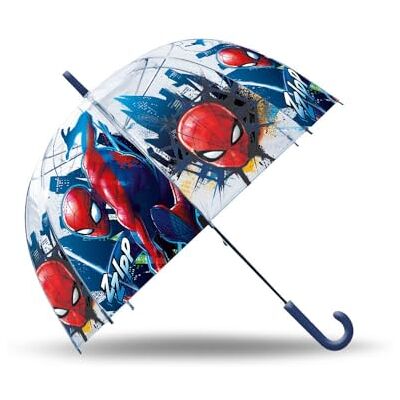 Kids Licensing Parapluie transparent pour enfants type cloche de 46 cm Spiderman Kids Licensing Parapluie transparent pour enfants type cloche de 46 cm Spiderman