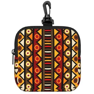 Poadnly Motifs africains, sac de rangement carré à fermeture éclair, porte-monnaie en néoprène, petits portefeuilles, pochette à monnaie, porte-monnaie Poadnly Motifs africains, sac de rangement carré à fermeture éclair, porte-monnaie en néoprène, petits portefeuilles, pochette à monnaie, porte-monnaie