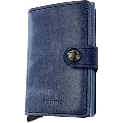 Secrid – Porte-Cartes Rigide en Cuir et Aluminium, Bleu, Bleu, 00, Minimaliste Secrid – Porte-Cartes Rigide en Cuir et Aluminium, Bleu, Bleu, 00, Minimaliste