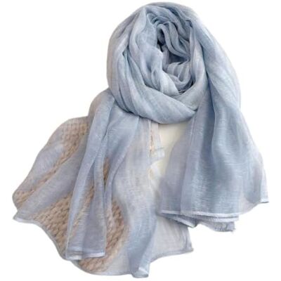 LXLAEOANG Écharpe surdimensionnée élégante de couleur unie vintage Châle et écharpe texturés printemps/été légers et respirants LXLAEOANG Écharpe surdimensionnée élégante de couleur unie vintage Châle et écharpe texturés printemps/été légers et respirants