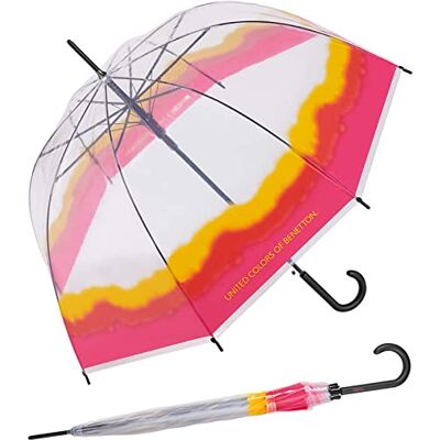 United Benetton Parapluie cloche automatique transparent Dip Dye, Dip Dye, 105 cm, Transparent/multicolore United Benetton Parapluie cloche automatique transparent Dip Dye, Dip Dye, 105 cm, Transparent/multicolore