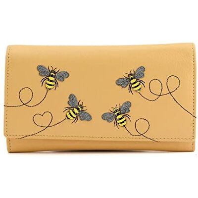 Mala Leather Suri Matinee Portefeuille RFID Bourdon, jaune, M, Contemporain Mala Leather Suri Matinee Portefeuille RFID Bourdon, jaune, M, Contemporain