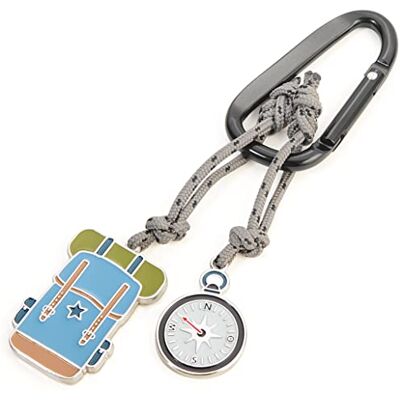 TROIKA Porte-clés avec mousqueton en aluminium émaillé moulé et nylon KR22-06/BK, Noir, handlich, Porte-clés TROIKA Porte-clés avec mousqueton en aluminium émaillé moulé et nylon KR22-06/BK, Noir, handlich, Porte-clés
