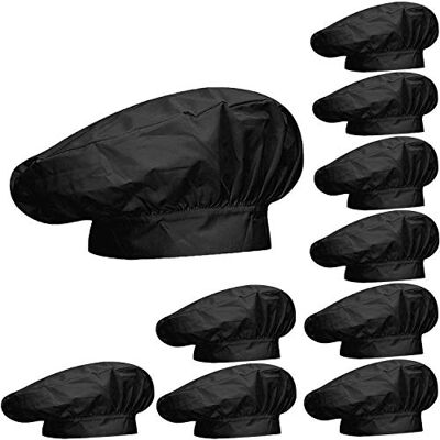 MISEMIYA Chapeau Francais Chapeau DE Cuisine Chef Cuisson Chef DE Poitrine Chef Chef Forme DE Champignon Ref.918, Noir, Paquet DE 10 Pièces MISEMIYA Chapeau Francais Chapeau DE Cuisine Chef Cuisson Chef DE Poitrine Chef Chef Forme DE Champignon Ref.918, Noir, Paquet DE 10 Pièces