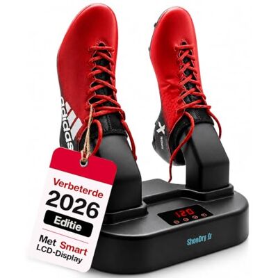 ShoeDry Elektrische Schoenendroger, ION-technologie, CE Droog in <2 u, Beschermt leer en suède, Skischoenen, handschoenen, helmen, 100W Klasse A+ ShoeDry Elektrische Schoenendroger, ION-technologie, CE Droog in <2 u, Beschermt leer en suède, Skischoenen, handschoenen, helmen, 100W Klasse A+