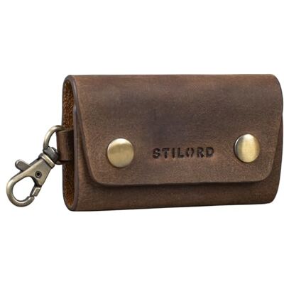 STILORD 'Atticus' Porte Clé avec Mousqueton Cuir Étui Vintage Mini Portre-Clefs Petit Pochette Organiseur en Cuir Mini Porte Cartes avec Boîte Cadeau, Marron Moyen, S, Porte-monnaie STILORD 'Atticus' Porte Clé avec Mousqueton Cuir Étui Vintage Mini Portre-Clefs Petit Pochette Organiseur en Cuir Mini Porte Cartes avec Boîte Cadeau, Marron Moyen, S, Porte-monnaie