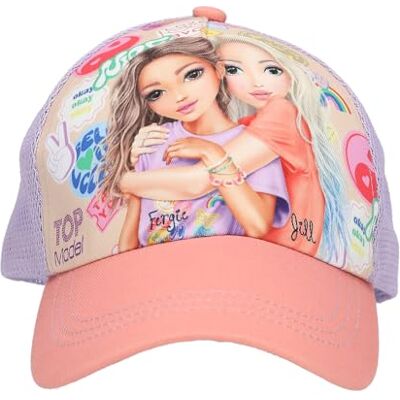 Depesche 13511 TOPModel Girl Power Casquette imprimée en beige, avec motif modèle et lots colorés, bonnet pour enfant avec filet et taille réglable Depesche 13511 TOPModel Girl Power Casquette imprimée en beige, avec motif modèle et lots colorés, bonnet pour enfant avec filet et taille réglable
