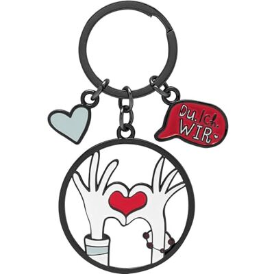 H:)PPY life Schlüsselanhänger Motiv "Du, ich, wir": Schlüsselanhänger mit niedlichen Charms H:)PPY life Schlüsselanhänger Motiv "Du, ich, wir": Schlüsselanhänger mit niedlichen Charms