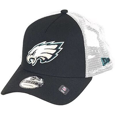 New Era Philadelphia Eagles NFL White Mesh Trucker 9Forty A-Frame Trucker Cap One-Size New Era Philadelphia Eagles NFL White Mesh Trucker 9Forty A-Frame Trucker Cap One-Size
