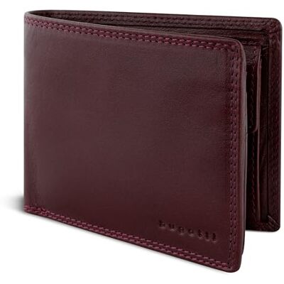 bugatti Savona portefeuille homme en cuir de buffle tanné végétal, porte-monnaie avec blocage RFID, format horizontal Bordeaux bugatti Savona portefeuille homme en cuir de buffle tanné végétal, porte-monnaie avec blocage RFID, format horizontal Bordeaux